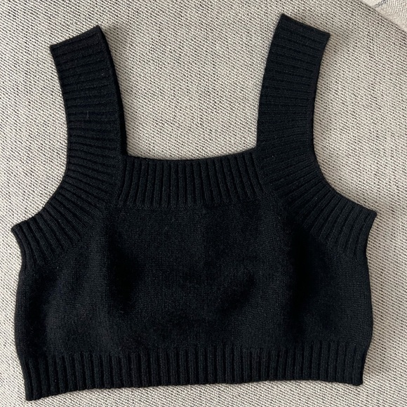Lisa Yang Cashmere Sleeveless Crop Top/Bralette -  size 0 - Picture 3 of 6